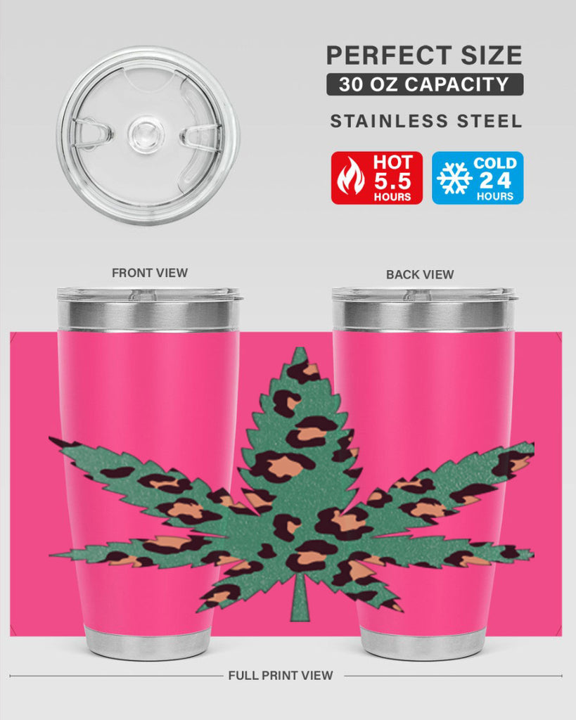 Cannabis Leopard Print 54#- marijuana- Tumbler