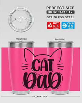 Cat Dad Style 81#- cat- Tumbler