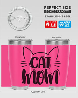 Cat Mom Style 85#- cat- Tumbler