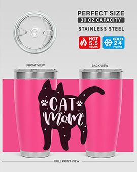 Cat Mom Style 86#- cat- Tumbler
