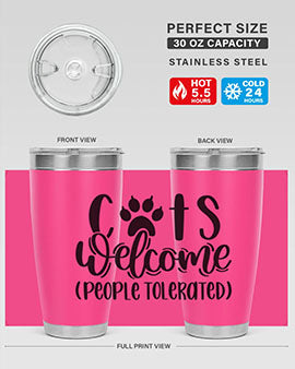 Cats Welcome Style 91#- cat- Tumbler