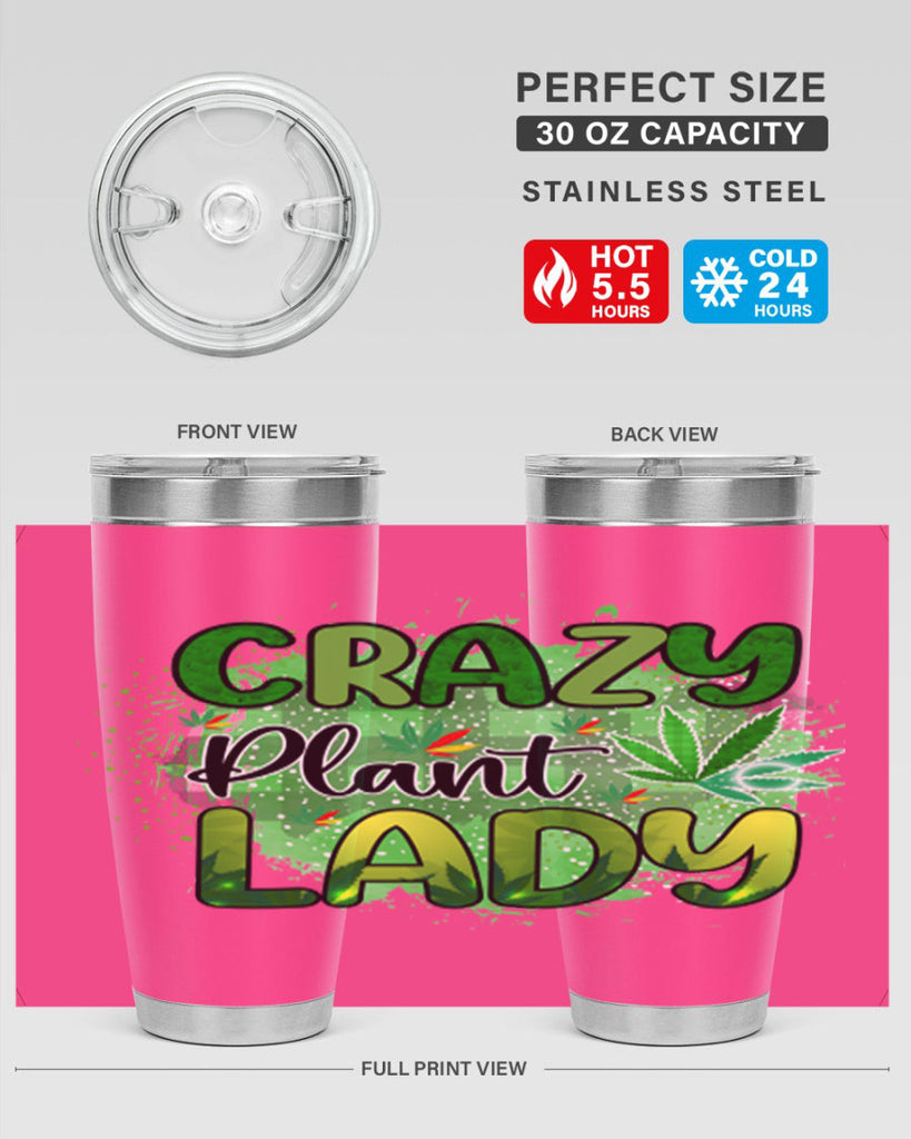 Crazy Plant Lady 64#- marijuana- Tumbler