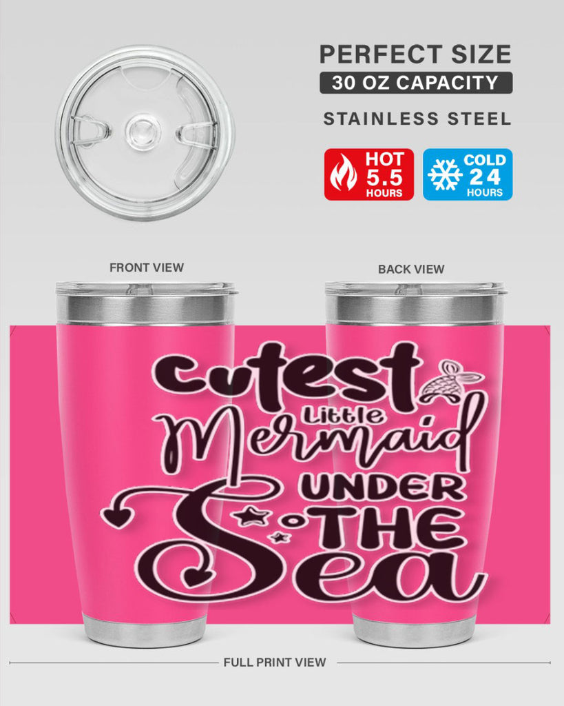 Cutest Little Mermaid Under The 98#- mermaid- Tumbler