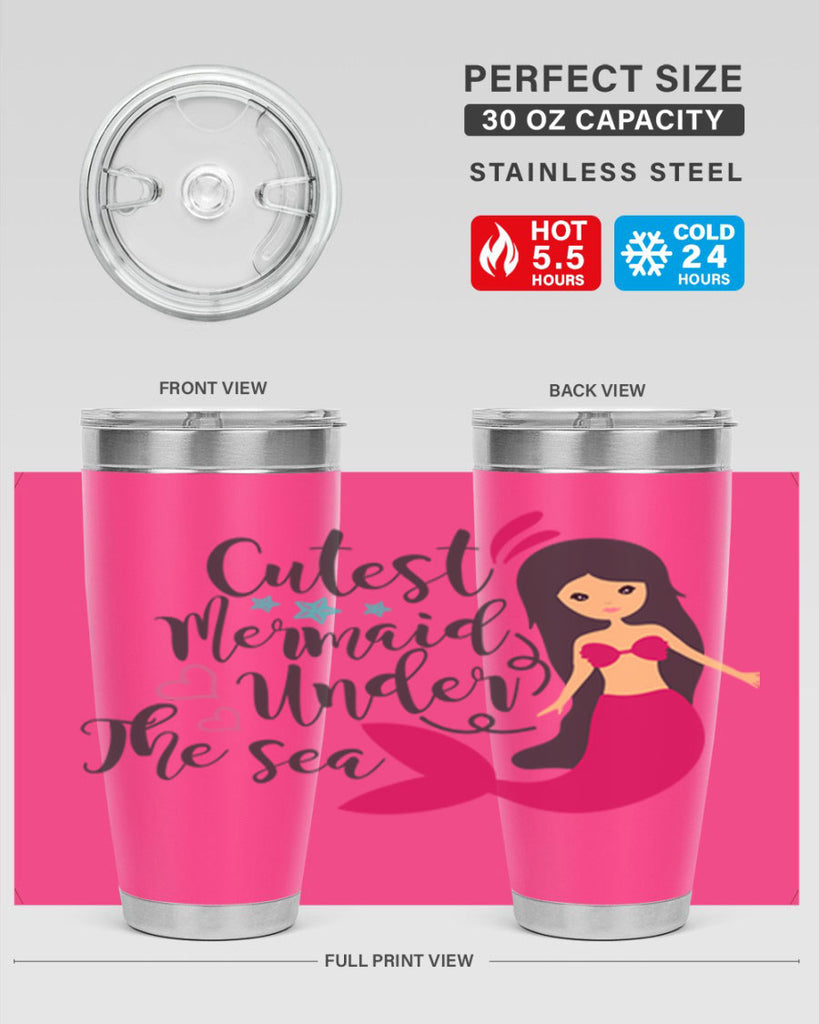 Cutest Mermaid under the sea 95#- mermaid- Tumbler