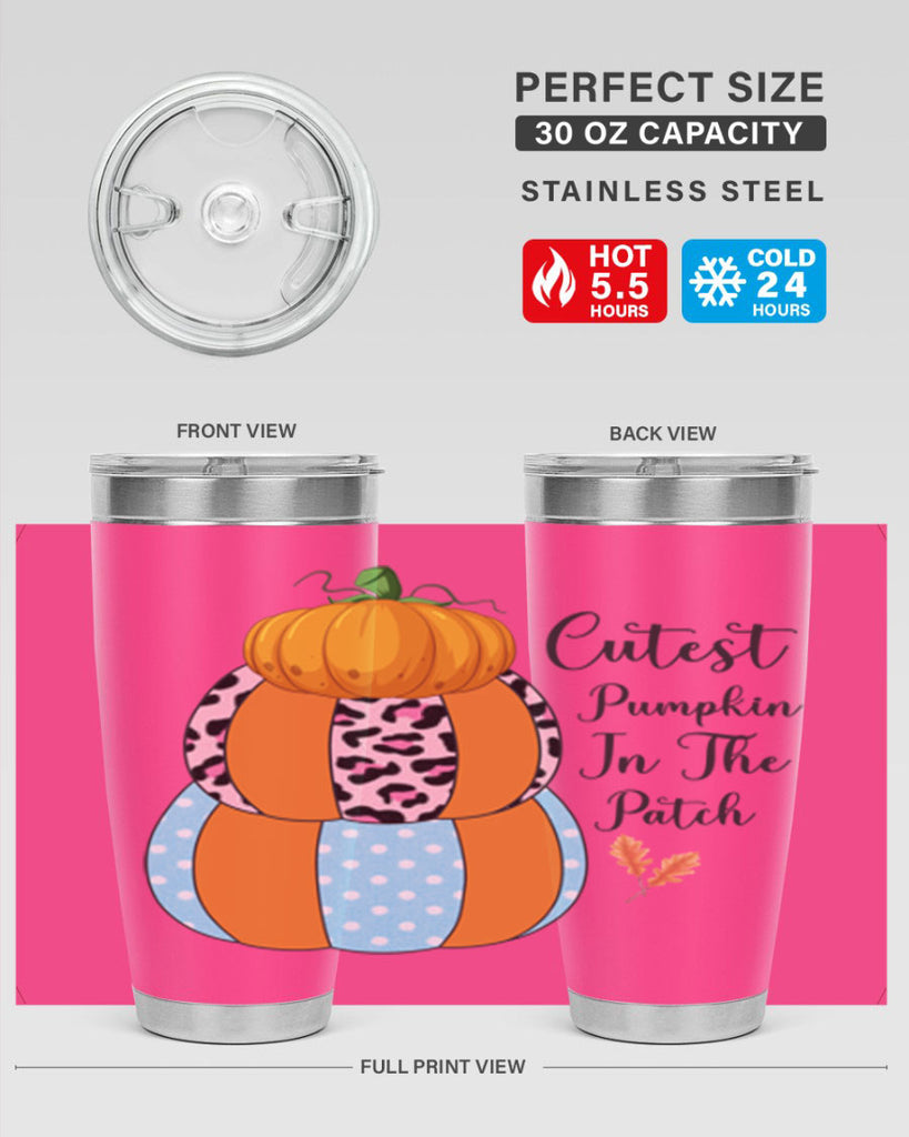 Cutest Pumpkin in the Patch 64#- fall- Tumbler