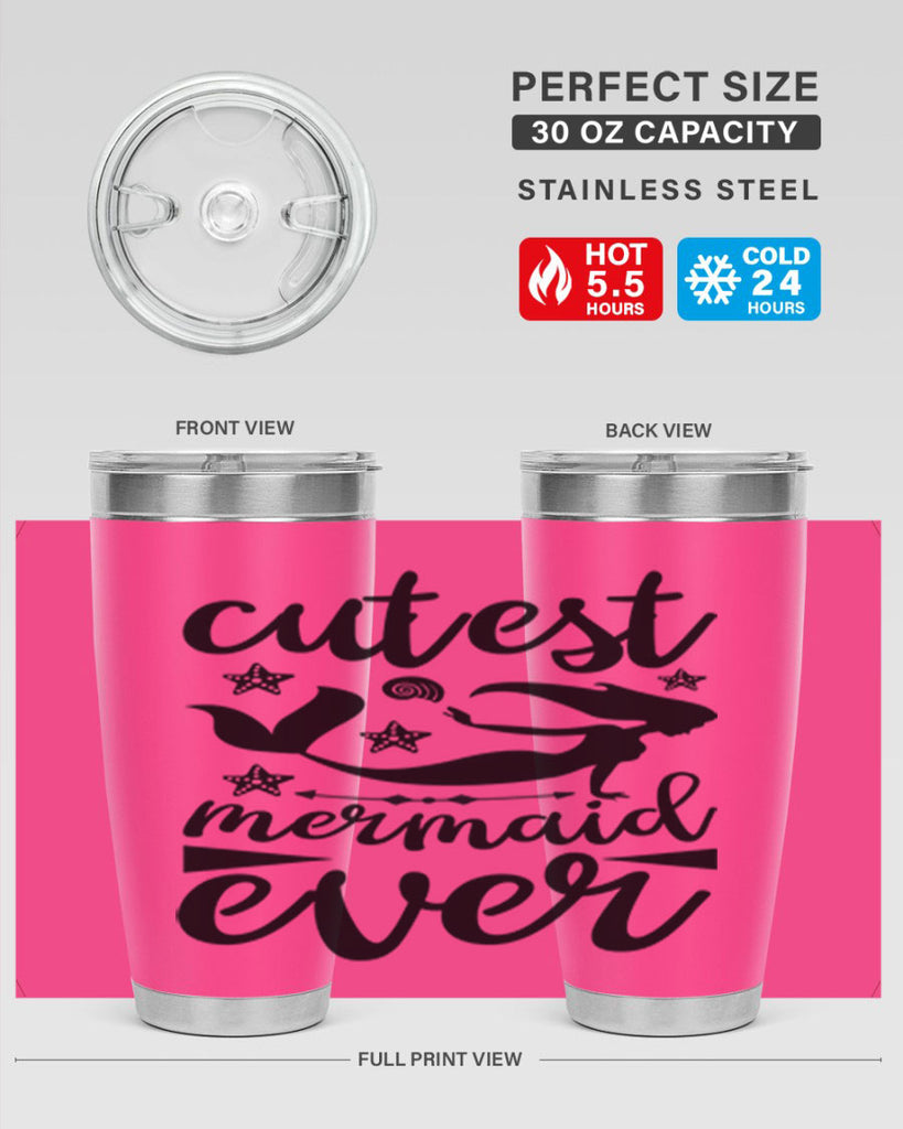 Cutest mermaid ever design 103#- mermaid- Tumbler