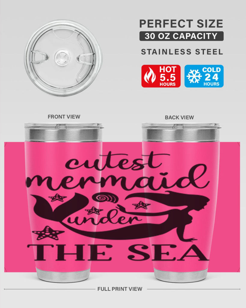 Cutest mermaid under the sea 110#- mermaid- Tumbler