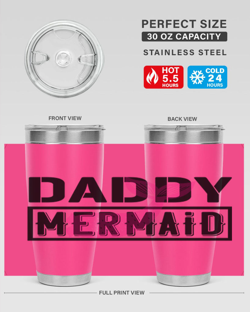 Daddy mermaid 112#- mermaid- Tumbler