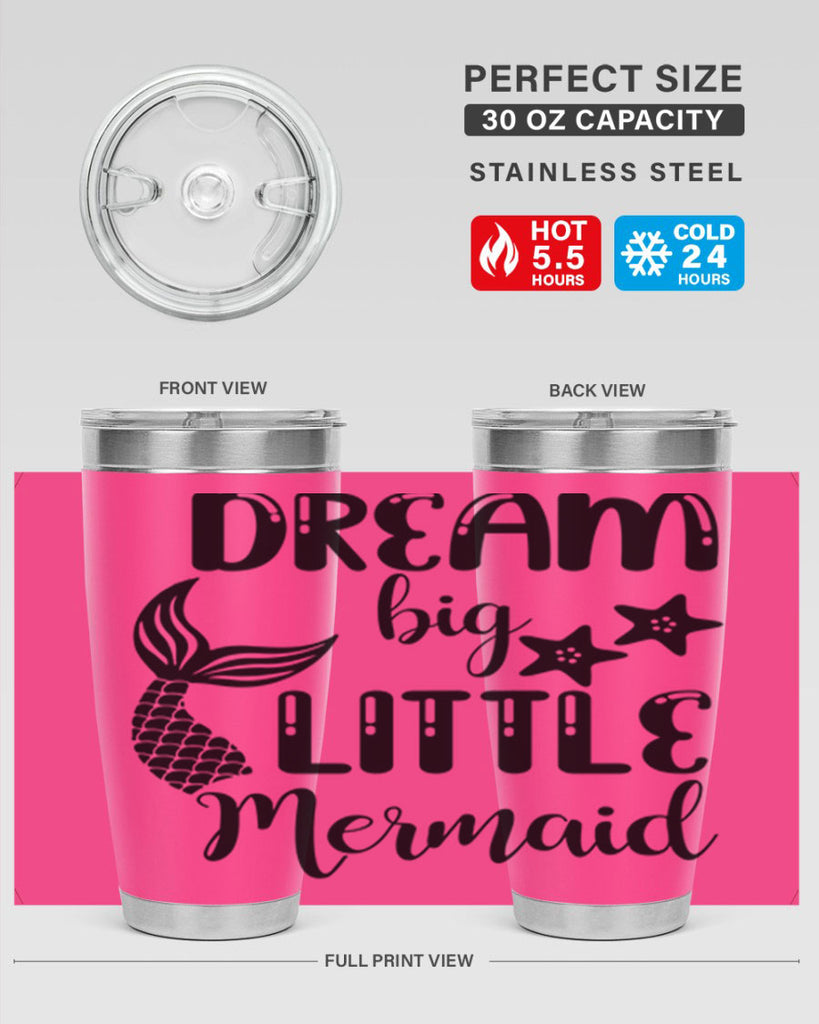 Dream big little Mermaid 131#- mermaid- Tumbler