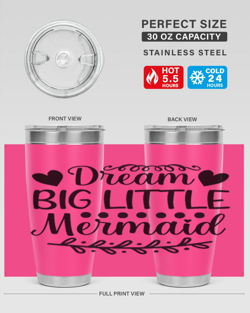 Dream big little mermaid 124#- mermaid- Tumbler