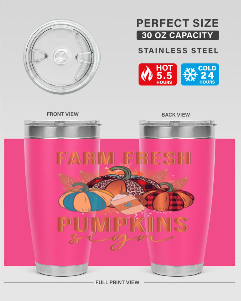 Farm Fresh Pumpkins Sign 175#- fall- Tumbler