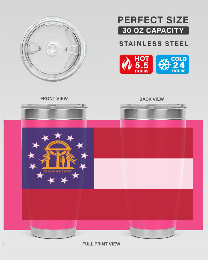 Georgia 42#- Us Flags- Tumbler