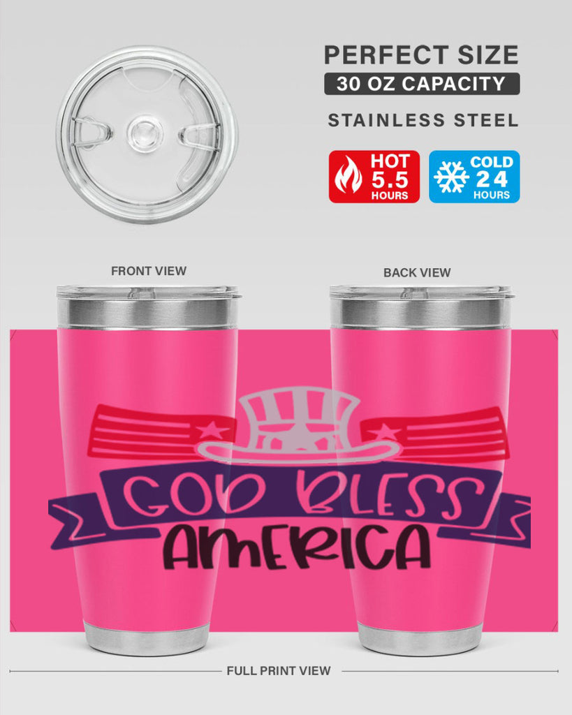 God Bless America Style 151#- Fourt Of July- Tumbler