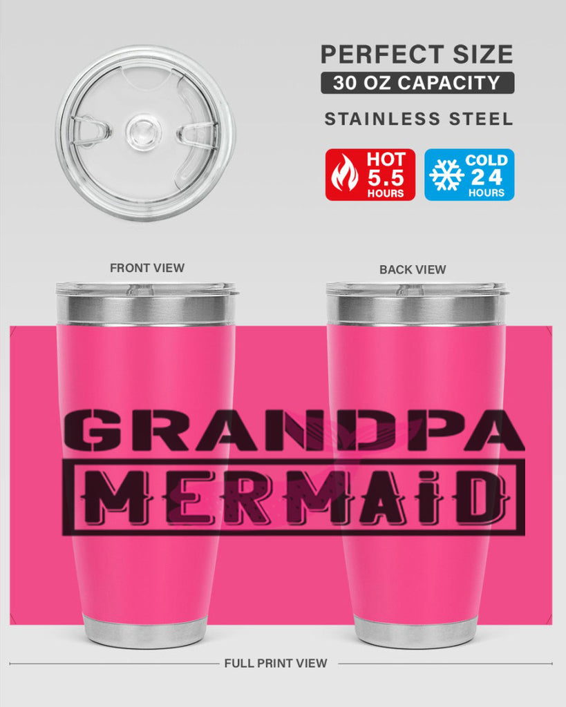 Grandpa mermaid 204#- mermaid- Tumbler