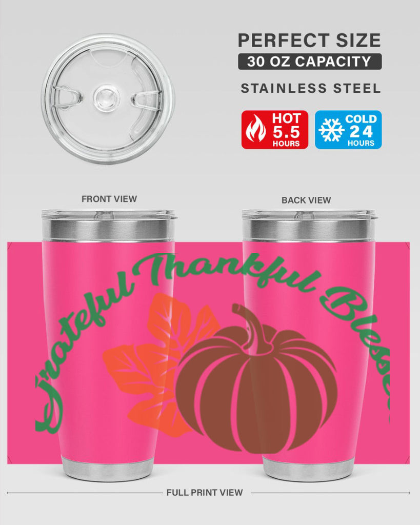 Grateful Thankful Blessed 214#- fall- Tumbler