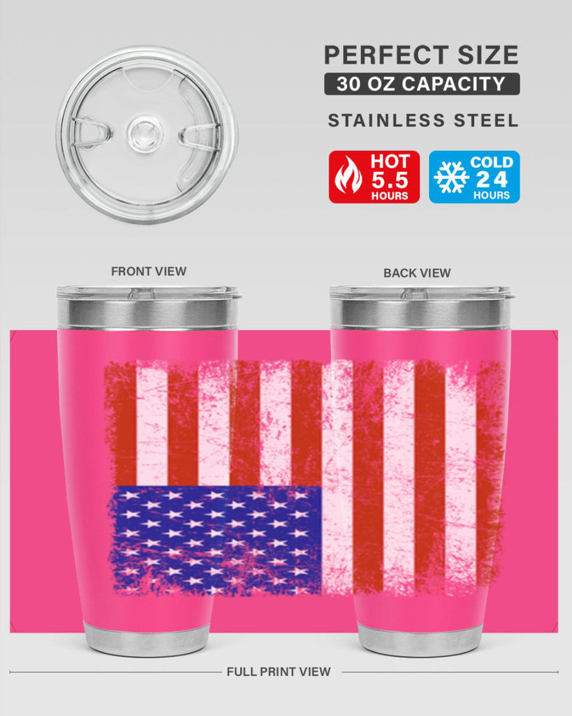 Grunge Flag 52#- Us Flags- Tumbler