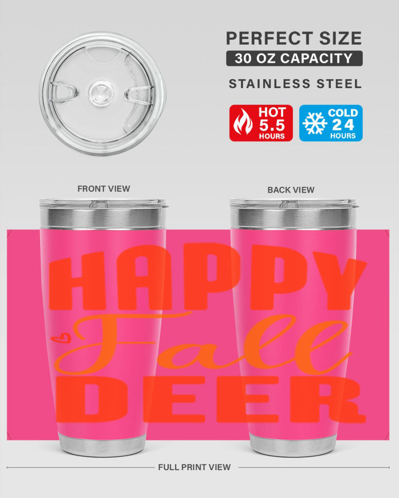 Happy Fall Deer Design 218#- fall- Tumbler