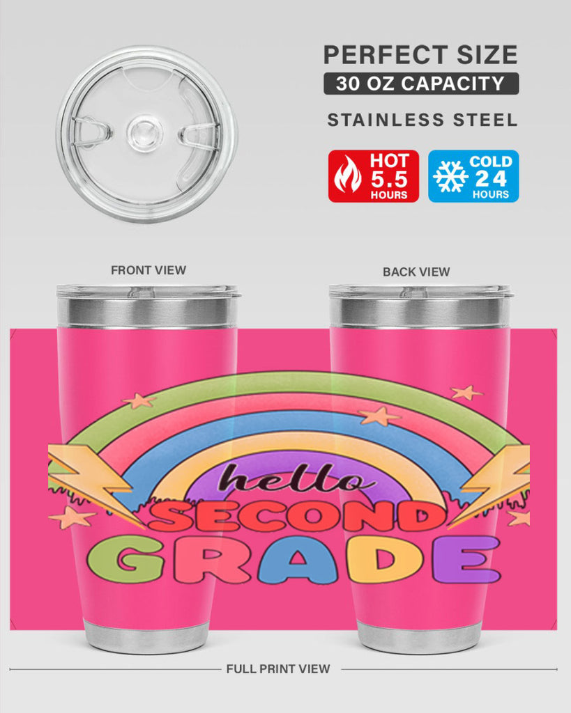 Hello 2nd Grade Rainbow 12#- second grade- Tumbler