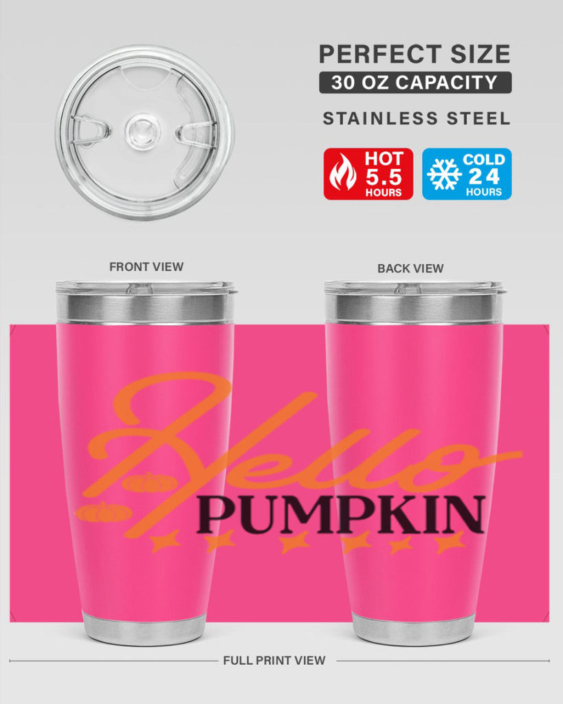 Hello Pumpkin 293#- fall- Tumbler