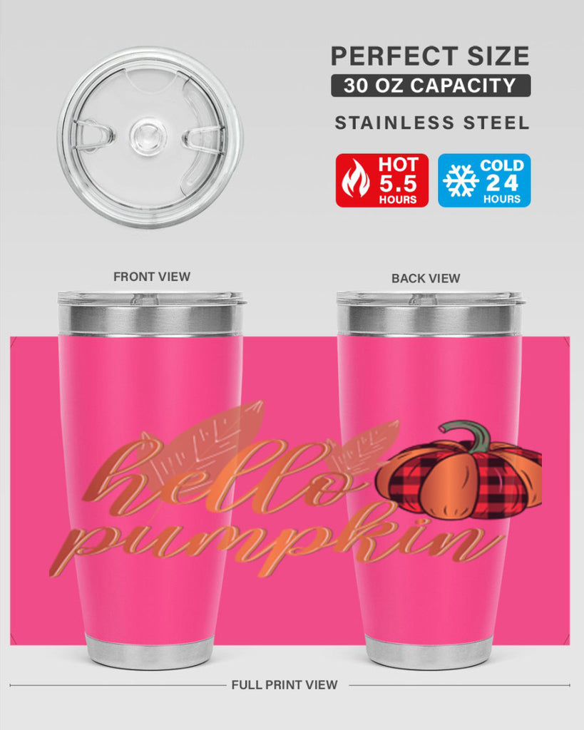Hello Pumpkin 294#- fall- Tumbler
