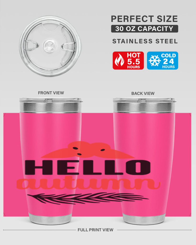 Hello autumn 269#- fall- Tumbler