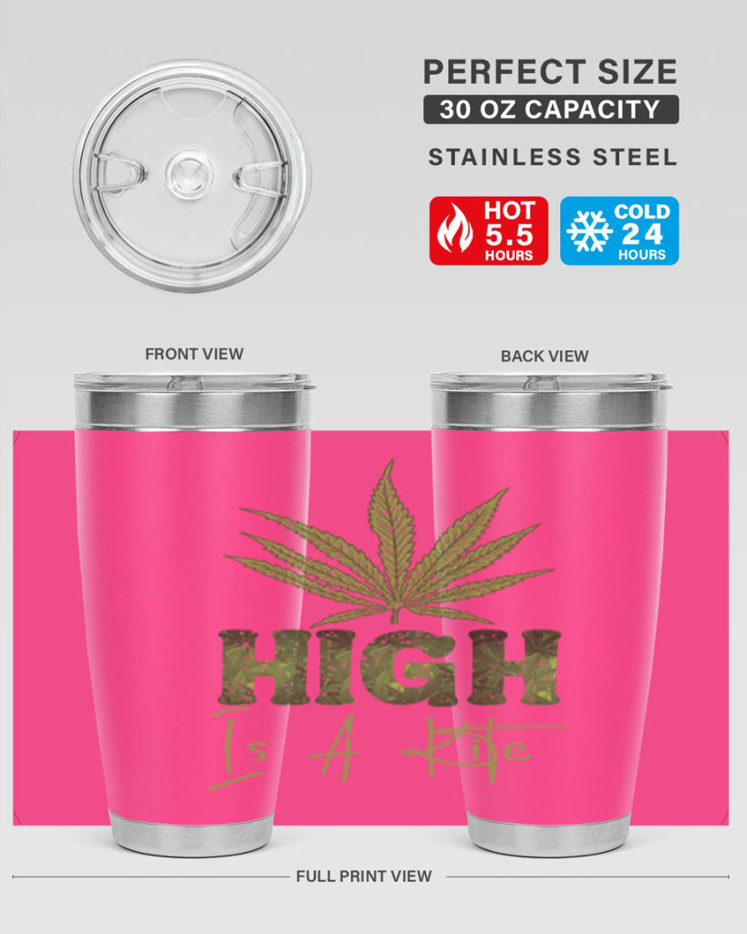 High Is A Kite Sublimation 115#- marijuana- Tumbler