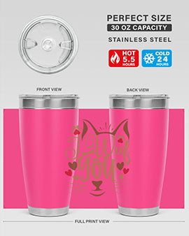 I Wuf You Style 16#- cat- Tumbler
