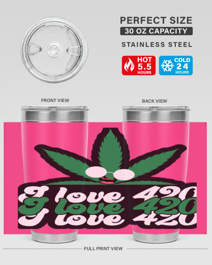 I love 420 123#- marijuana- Tumbler