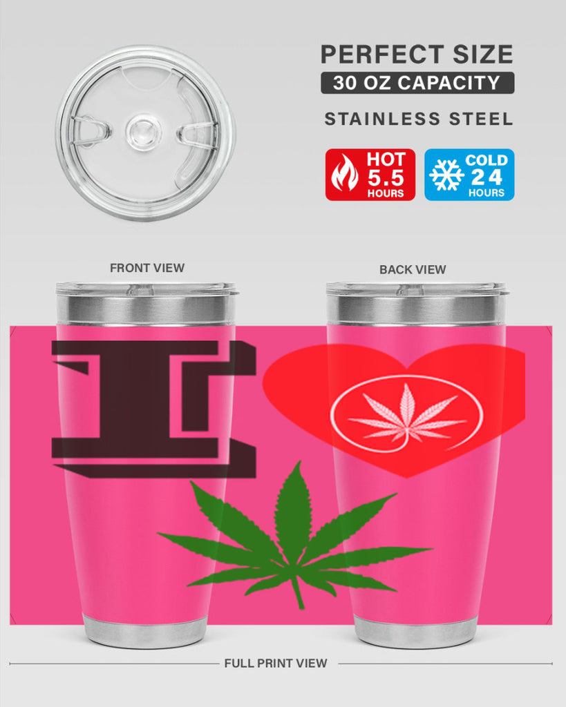 I love Cannabis heart 126#- marijuana- Tumbler