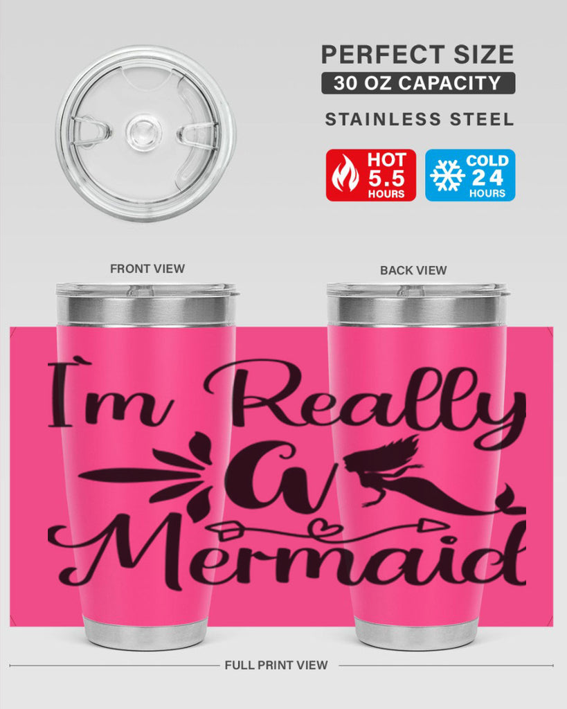 Im really a mermaid 261#- mermaid- Tumbler