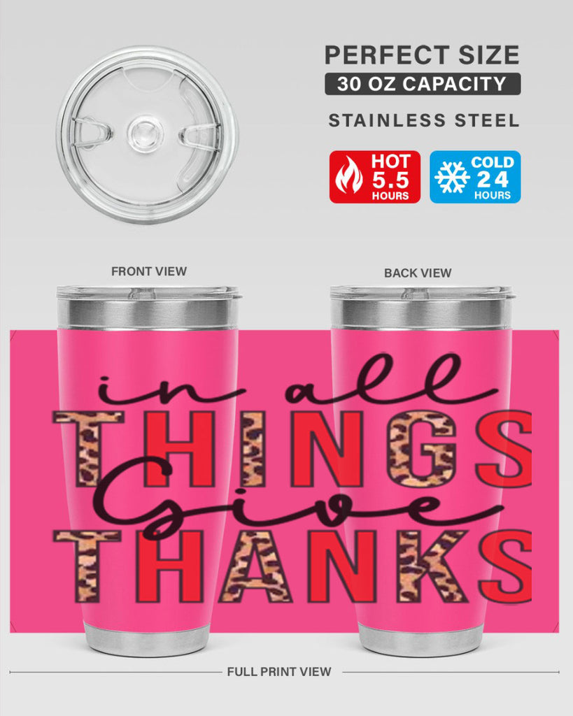 In all things give thanks 352#- fall- Tumbler