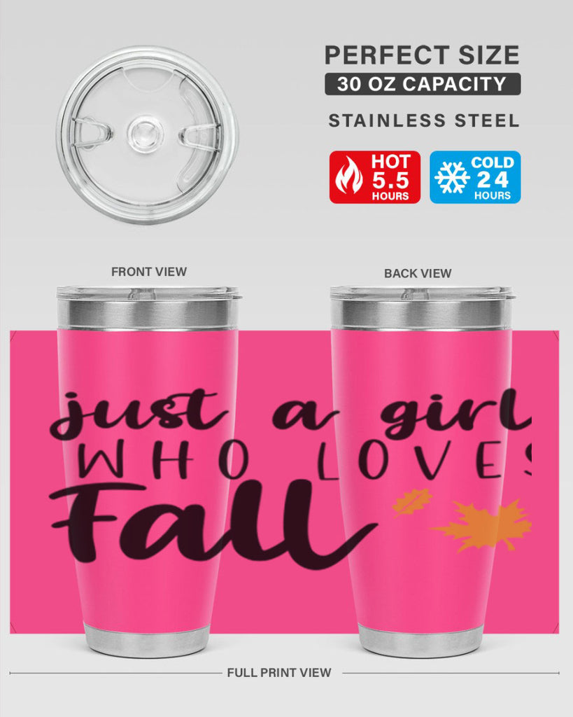 Just A Girl Who Loves Fall 380#- fall- Tumbler