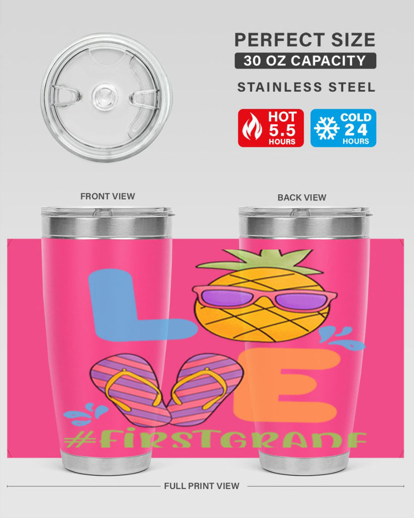 LOVE 1st Grade Summer Pineapple 8#- 1st grade- Tumbler