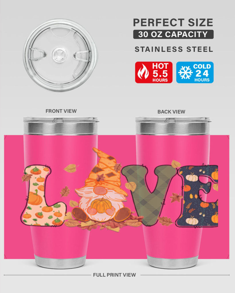 LOVEFallAutumnGnome 415#- fall- Tumbler