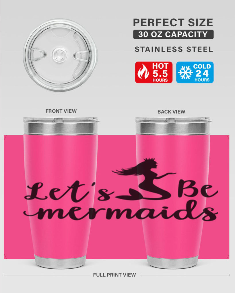 Lets be mermaids design 302#- mermaid- Tumbler