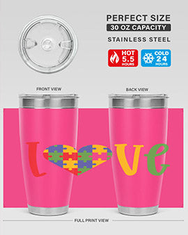 Love Style 30#- autism- Tumbler