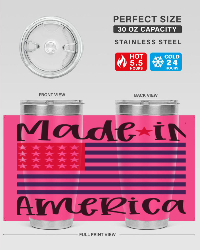 Made in America Style 164#- Fourt Of July- Tumbler