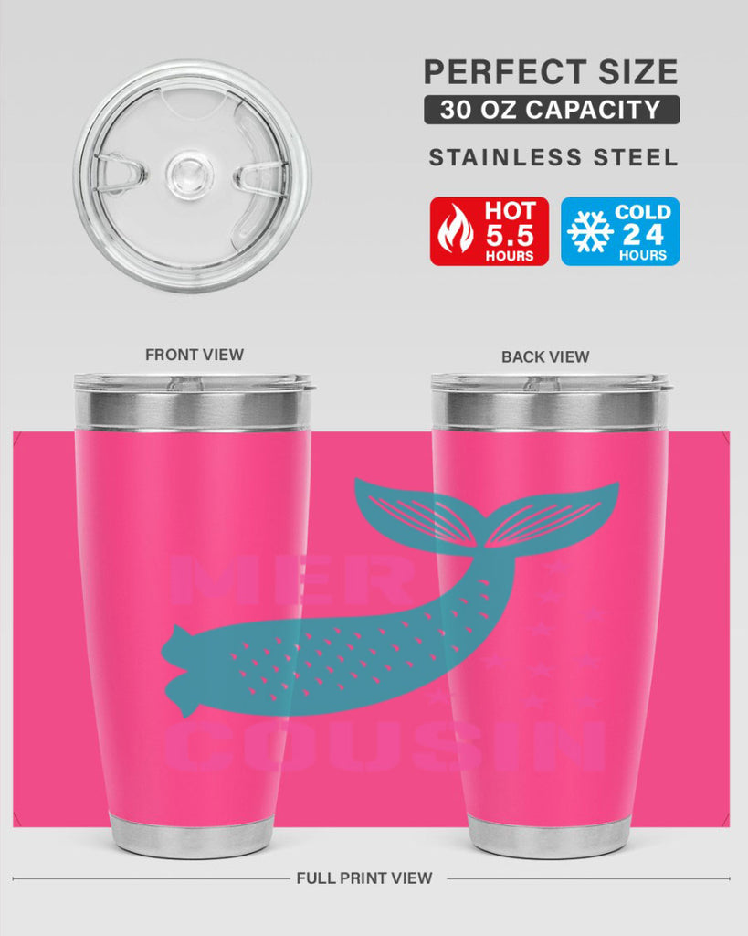 Mer Cousin 324#- mermaid- Tumbler