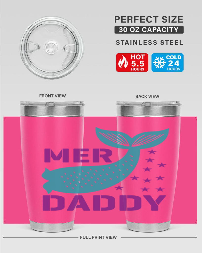 Mer Daddy 326#- mermaid- Tumbler