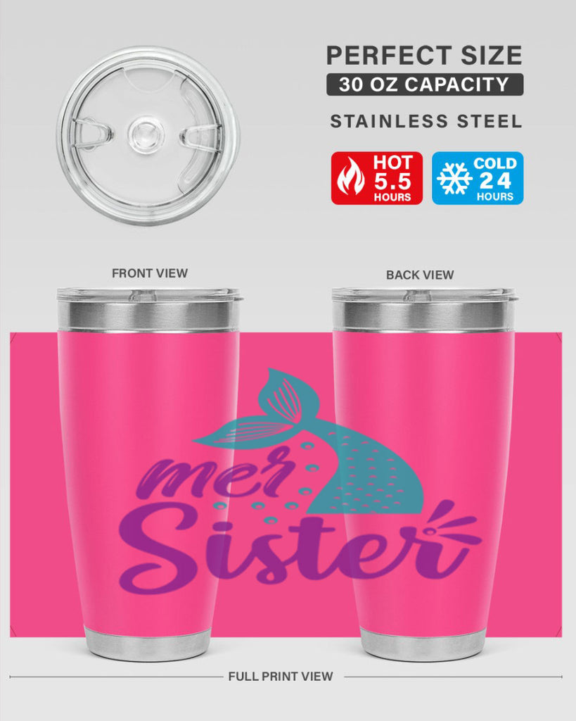 Mer Sister 346#- mermaid- Tumbler