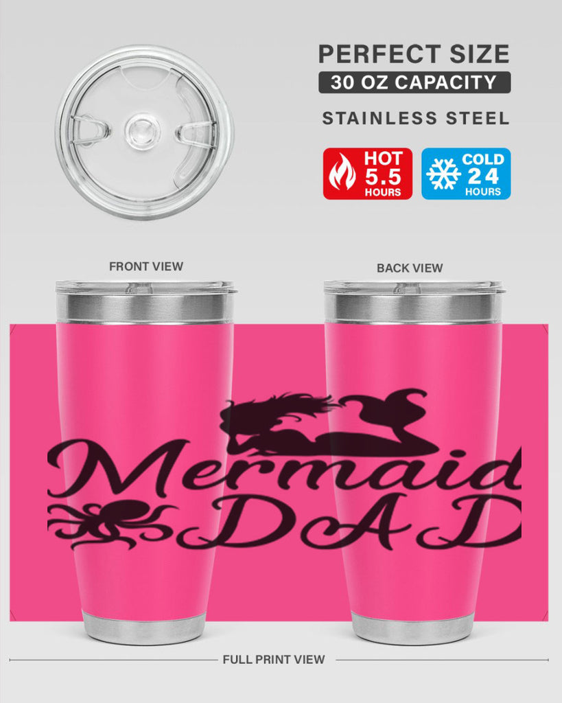 Mermaid Dad 357#- mermaid- Tumbler