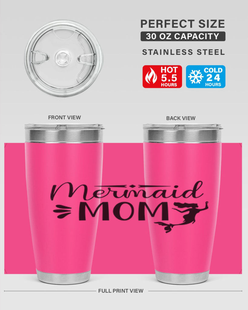 Mermaid Mom 372#- mermaid- Tumbler