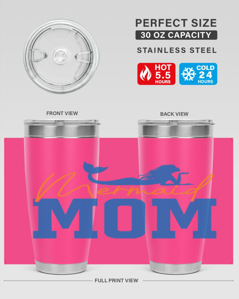 Mermaid Mom 375#- mermaid- Tumbler