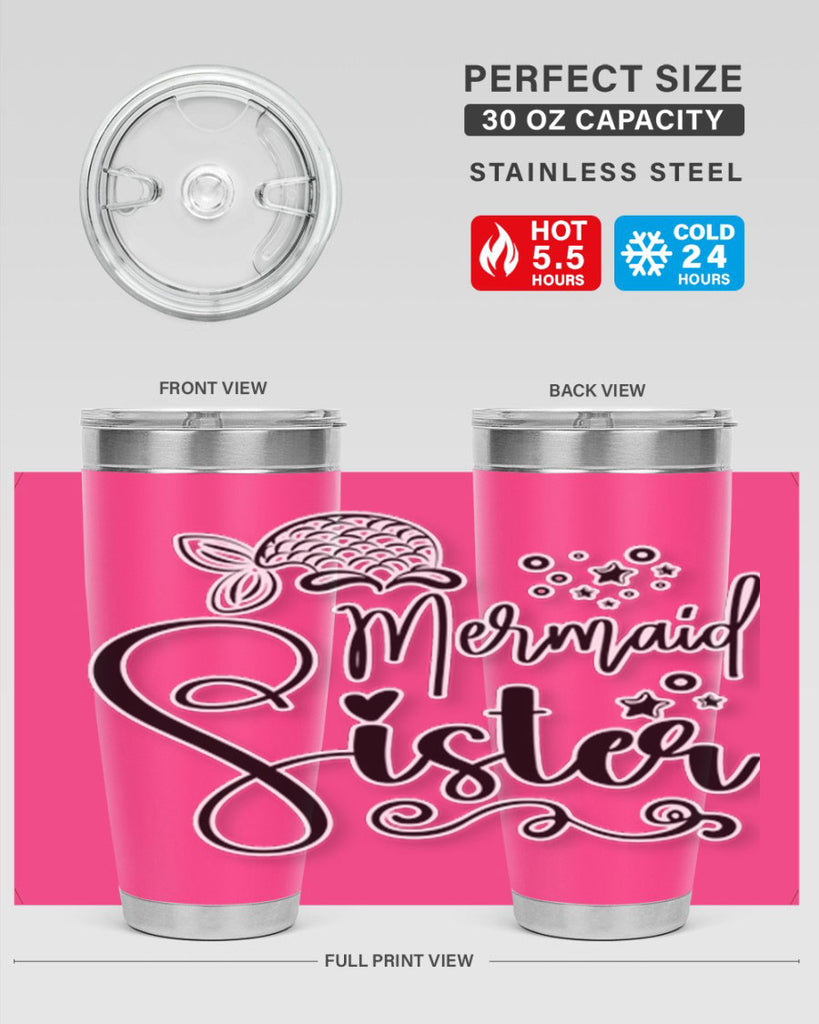 Mermaid Sister 441#- mermaid- Tumbler