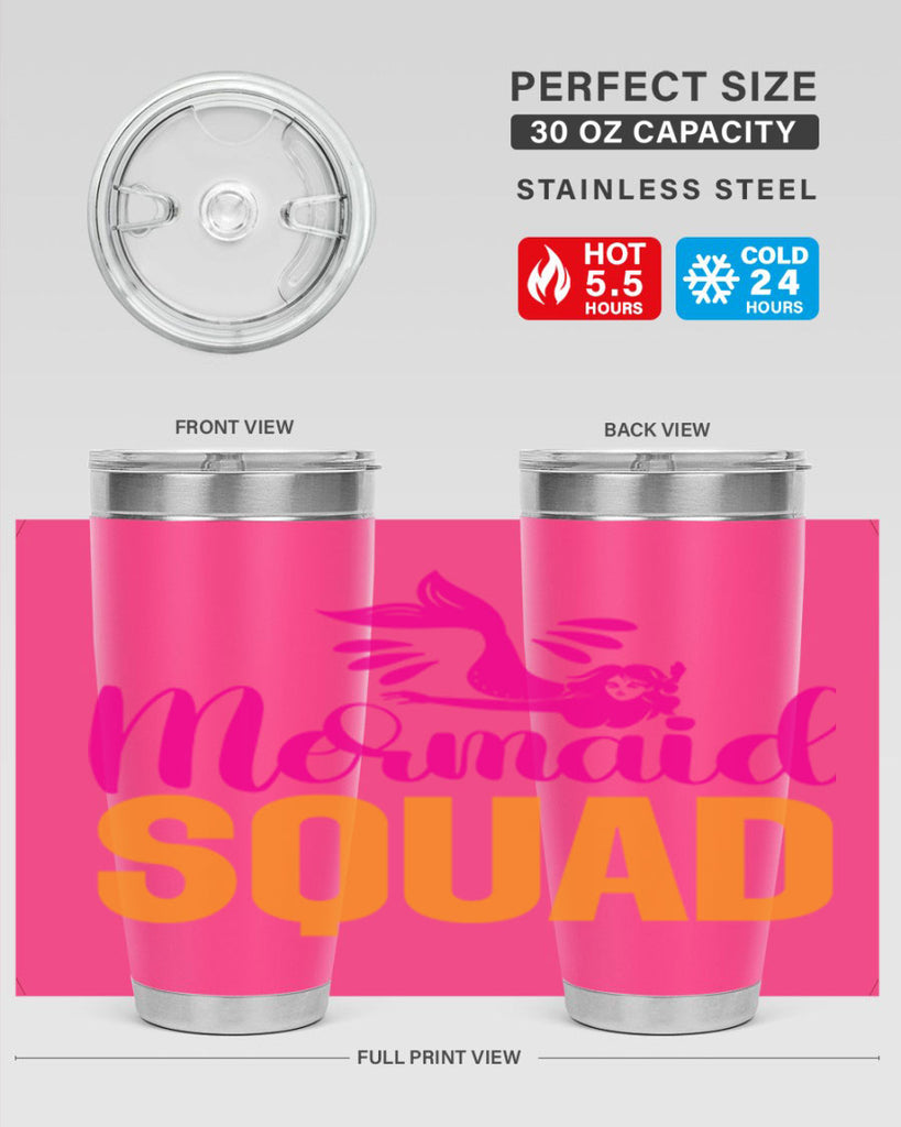 Mermaid Squad 381#- mermaid- Tumbler