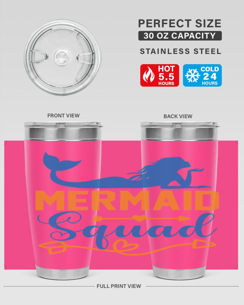 Mermaid Squad 385#- mermaid- Tumbler