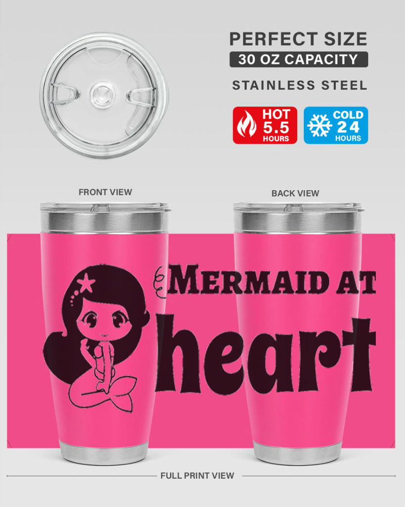 Mermaid at heart 393#- mermaid- Tumbler