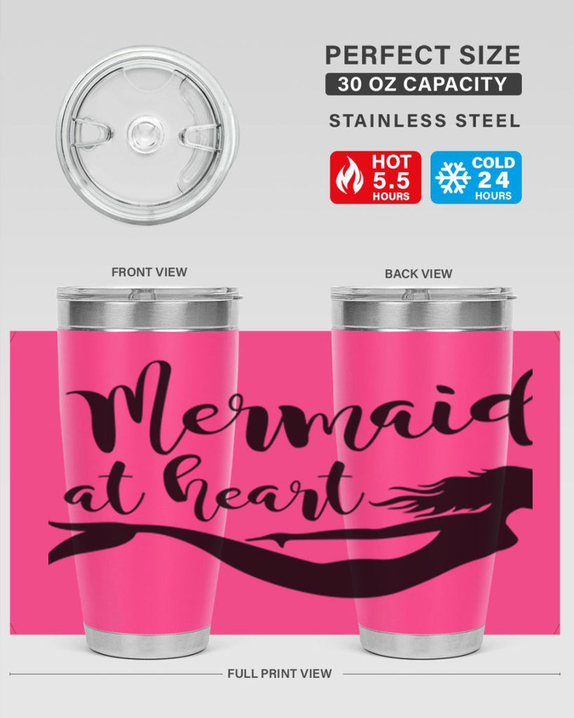 Mermaid at heart 395#- mermaid- Tumbler