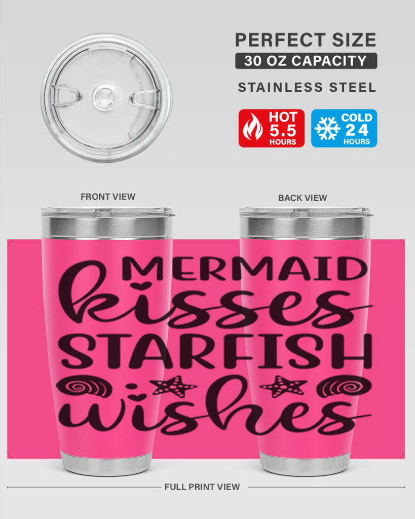Mermaid kisses starfish wishes 426#- mermaid- Tumbler