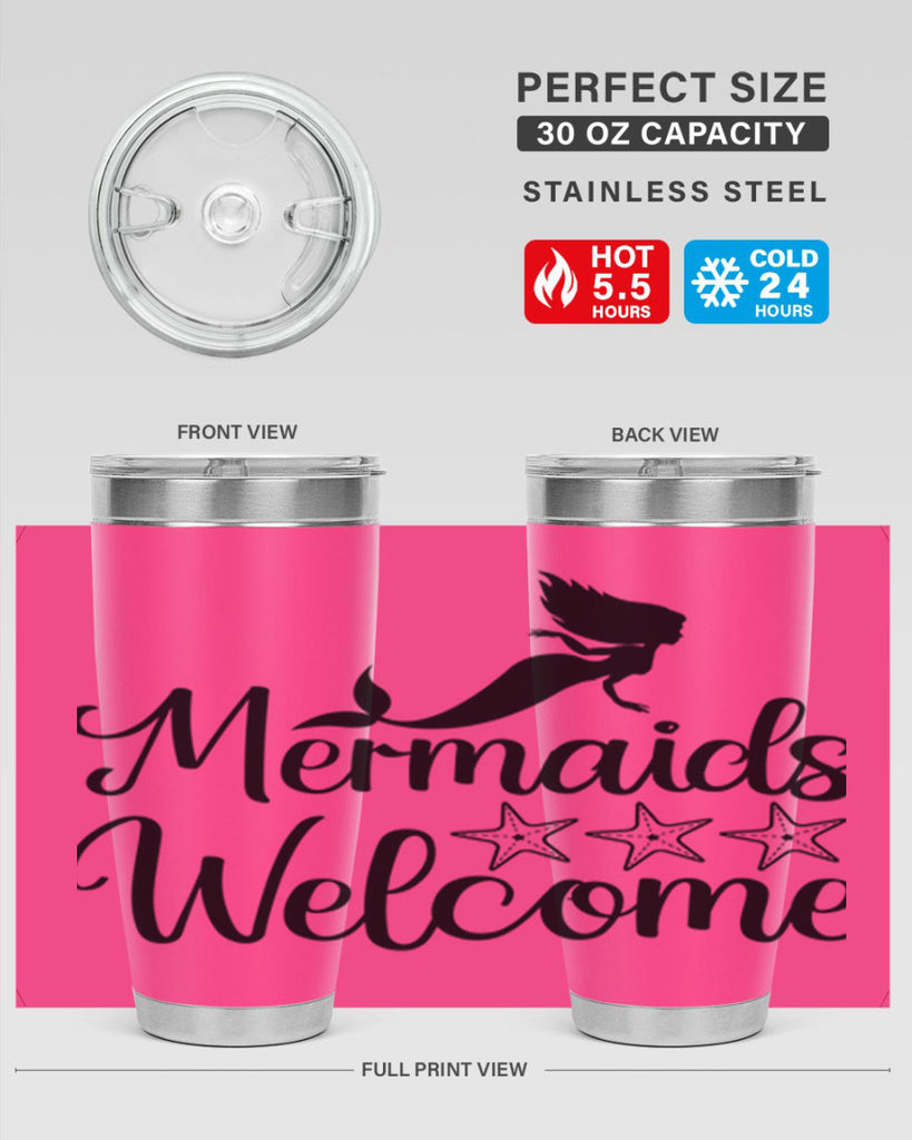 Mermaids welcome 498#- mermaid- Tumbler